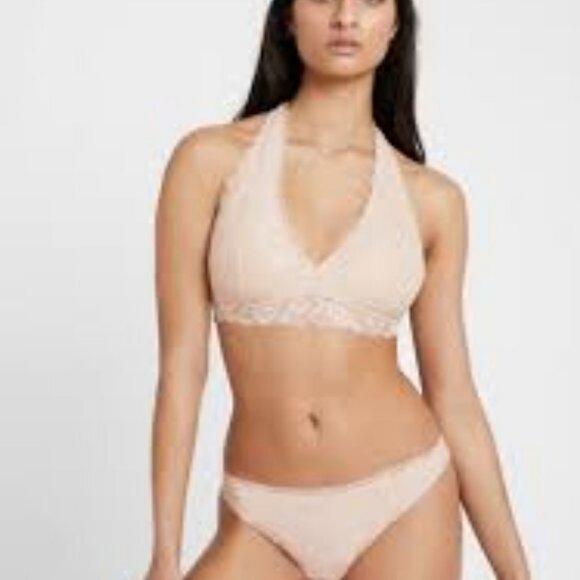 Gilly Hicks Beige/tan Lace Halter Top Bralette 2XL - Picture 1 of 16